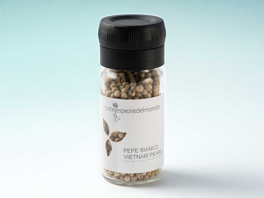 Pimenta Branca Pérola do Vietnã - Pote com Tampa Moedora 50g